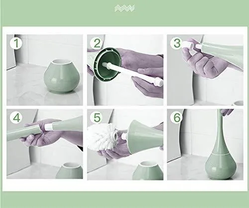 0223 -2 in 1 Plastic Cleaning Brush Toilet Brush with Holder