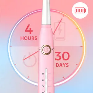 126AP Electric Toothbrush with 8 Heads Pink