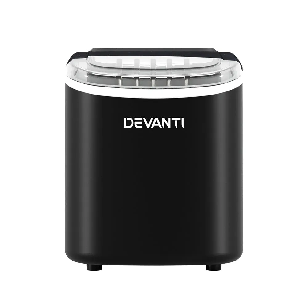 12kg Compact Portable Ice Maker 2 Sizes Water Alarm Devanti