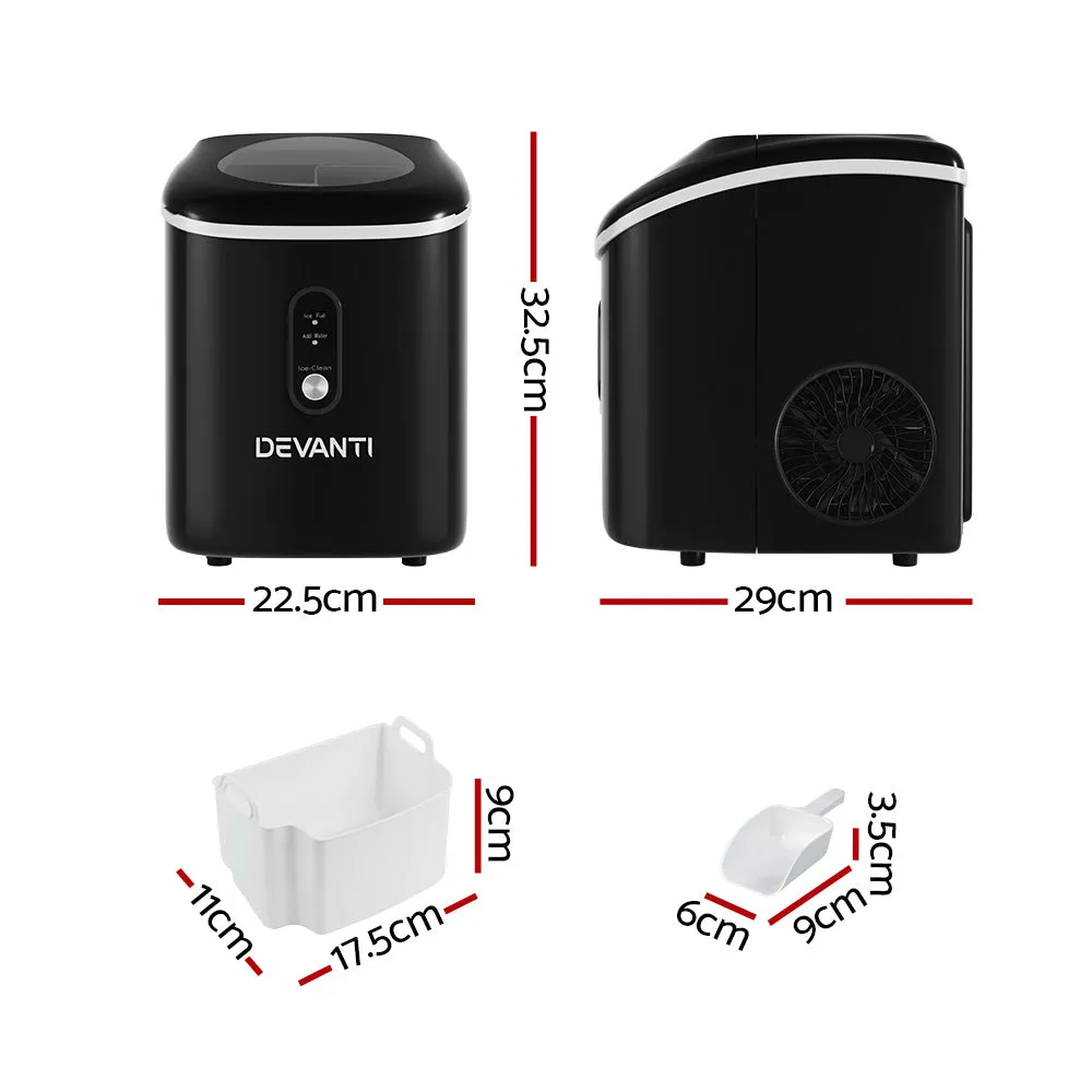 15kg Fast Nugget Ice Maker, Alarms, Compact - Devanti