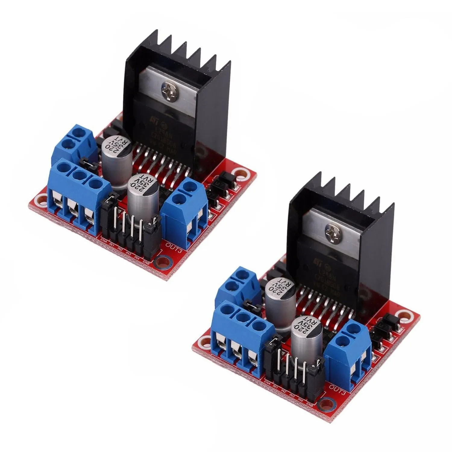 2X L298N DC Stepper Motor Driver Module Dual H Bridge Control Board for Arduino