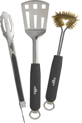 3 pc. Compact Stainless Steel BBQ Tool Set