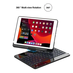 360 Degree Rotation Case for iPad 10.2 '' 7th/8th Gen Wireless Bluetooth Keyboard Swivel Stand Heavy Duty Shockproof Flip case