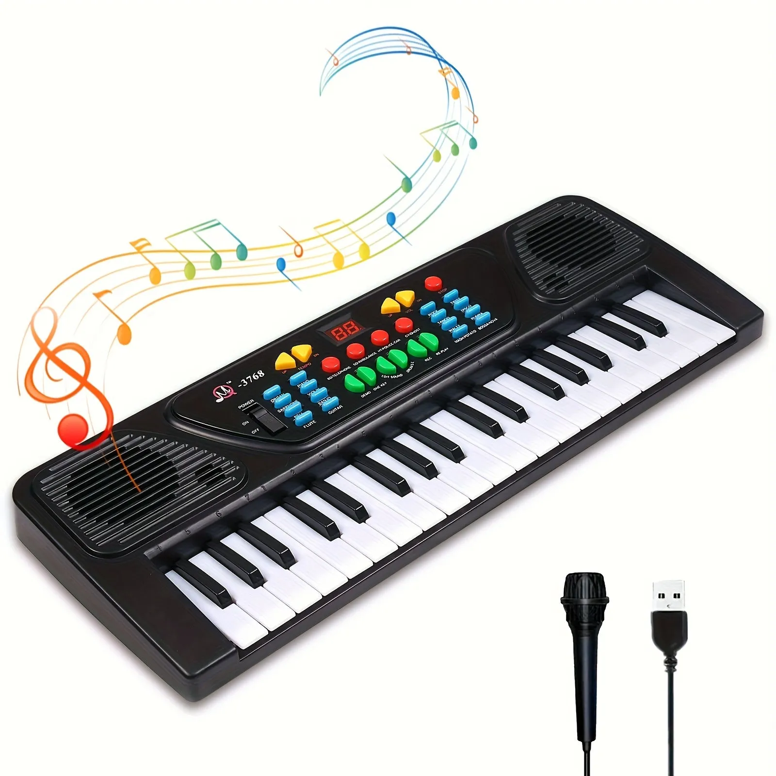 37Key Electronic Kids Piano with Microphone  Perfect Gift Idea