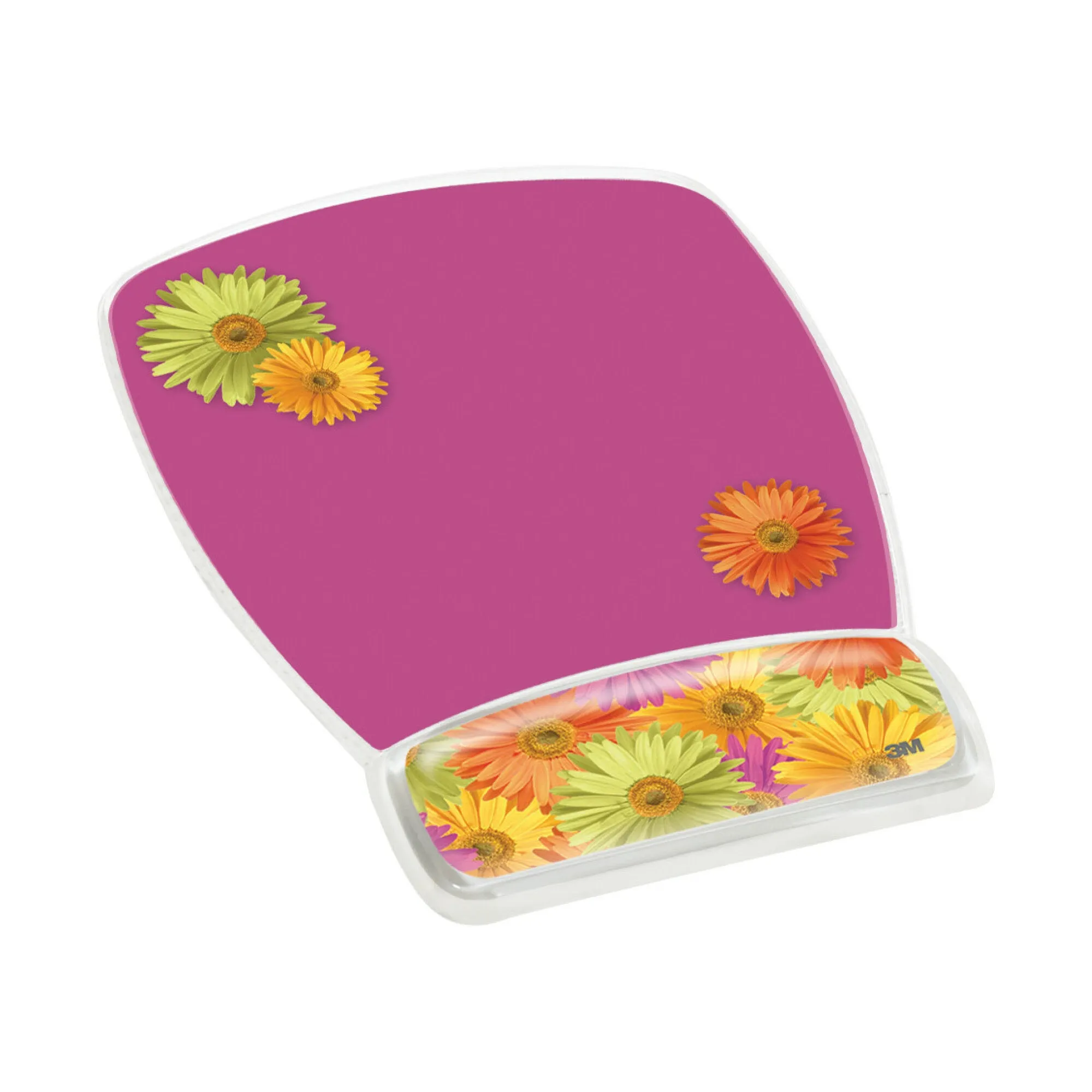 3M Gel Mousepad Wristrest MW308DS, Compact Size, Clear Gel DaisyDesign