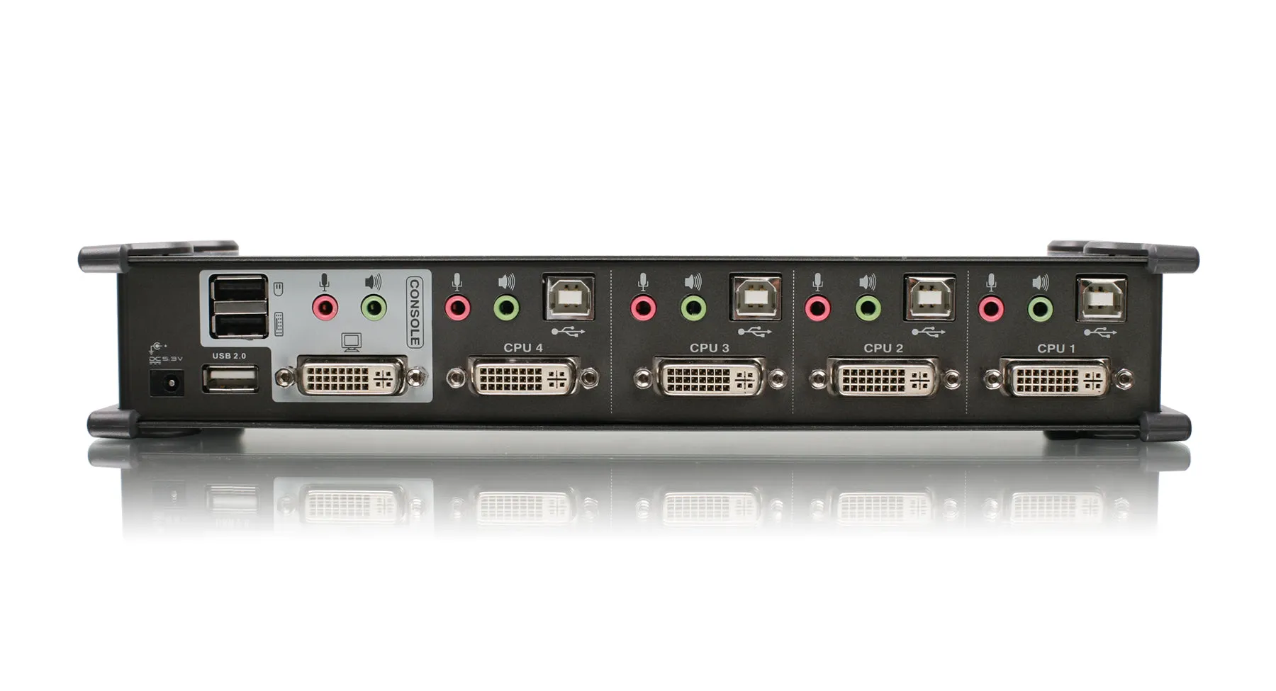 4 Port DVI KVMP with cables and wireless keyboard / mouse combo (TAA)