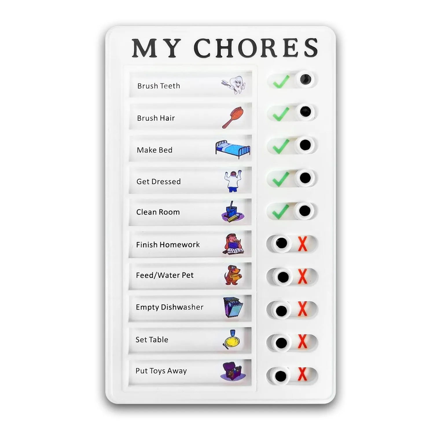 4448 Portable My Chores Home Note Board Management Planning Memo Boards Reminding Time.