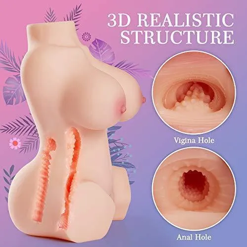 5.9lb Handhold Realistic Love Doll with Boobs Anus Pussy Male Stroker Masturbator