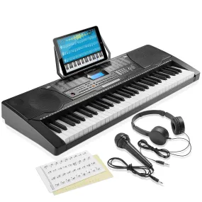 61-Key Digital Keyboard Piano with Full-Size Keys - Beginner Kit