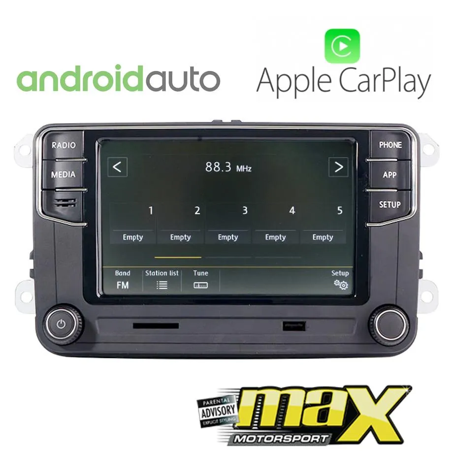 6.5 Inch VW RCD360 Double Din Media Receiver With Apple Carplay & Android Auto