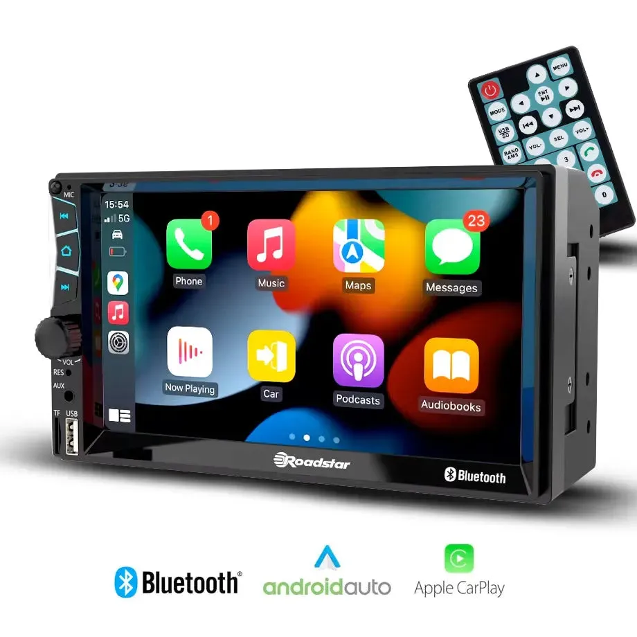 7 Inch Roadstar MP5 Double Din With Apple Carplay & Android Auto