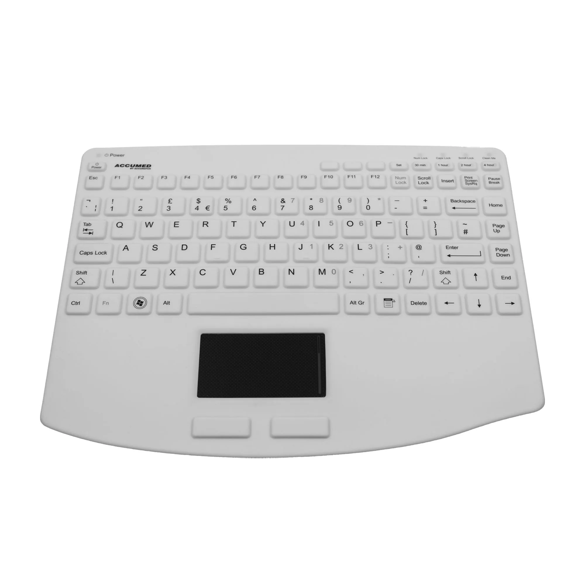 AccuMed KYBNA-540VESA IP67 Keyboard with Integrated Touchpad and Optional Backlighting