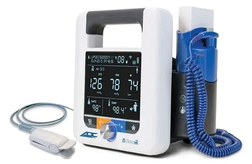 ADC Adview 2 Diagnostic Stations # 9005BPSMTO - Blood Pressure (BP) Unit, SpO2 and Temperature Module, Masimo Set, Rechargeable Battery