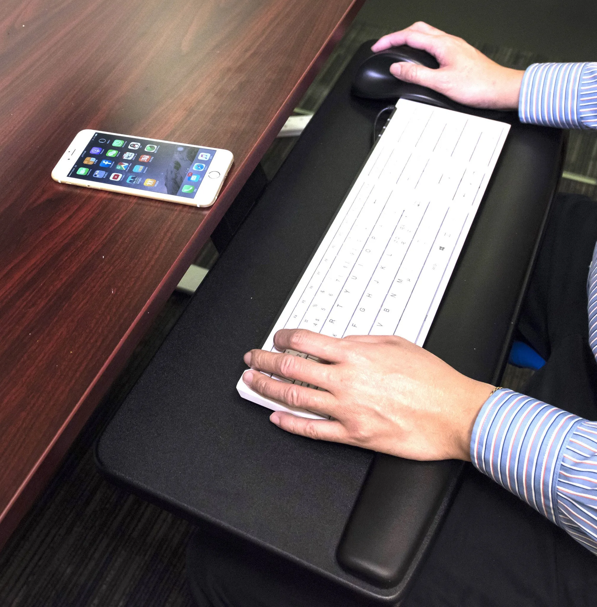 Adjustable Keyboard Tray (AKT01) with Height and Swivel Adjustments