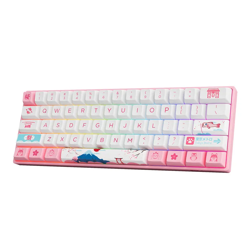 Akko 61K World Tour Tokyo R2 3061S RGB Gateron Jelly Pink Switch Keyboard