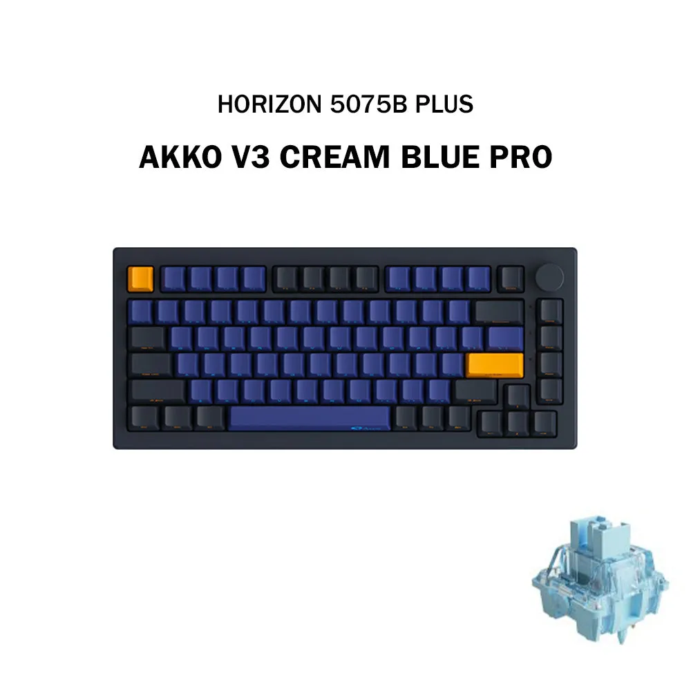 Akko Horizon 5075B Plus SP Wireless Mechanical Gaming Keyboard with PBT Side Keycaps, RGB, Custom-Knob