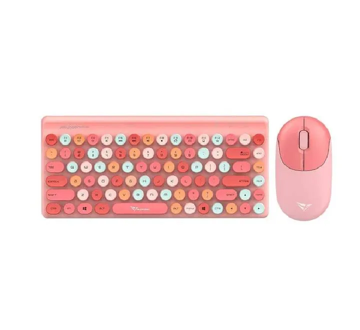 Alcatroz JELLYBEAN A3000 Crayon Pink 2.4G Wireless & Bluetooth Keyboard & Mouse Combo