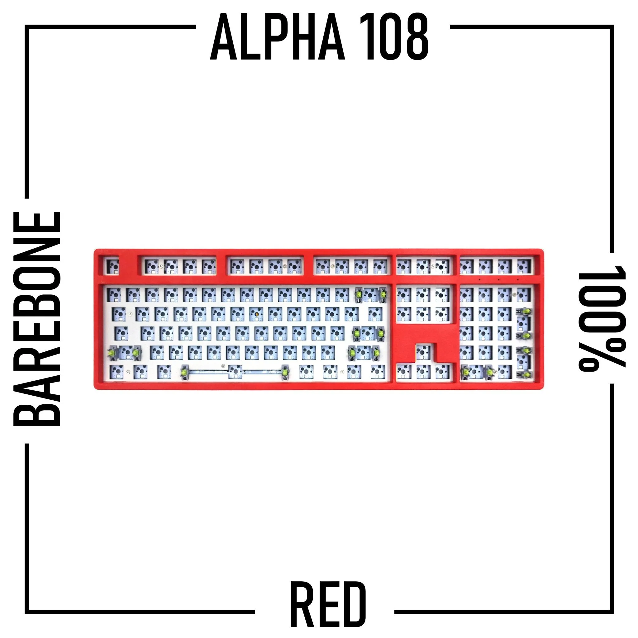 Alpha 108 - 100% Wireless Mechanical Keyboard Barebone Kit