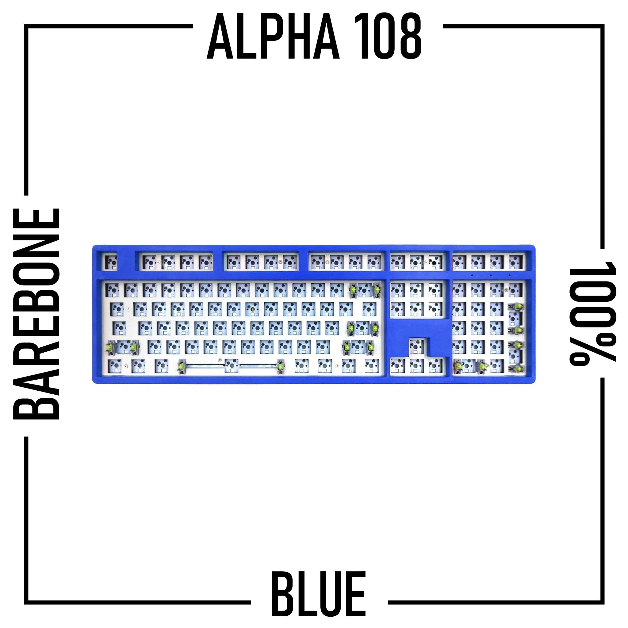 Alpha 108 - 100% Wireless Mechanical Keyboard Barebone Kit