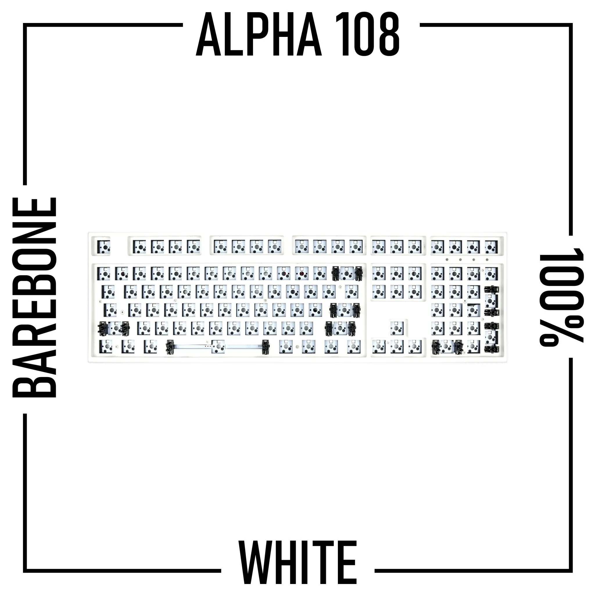 Alpha 108 - 100% Wireless Mechanical Keyboard Barebone Kit