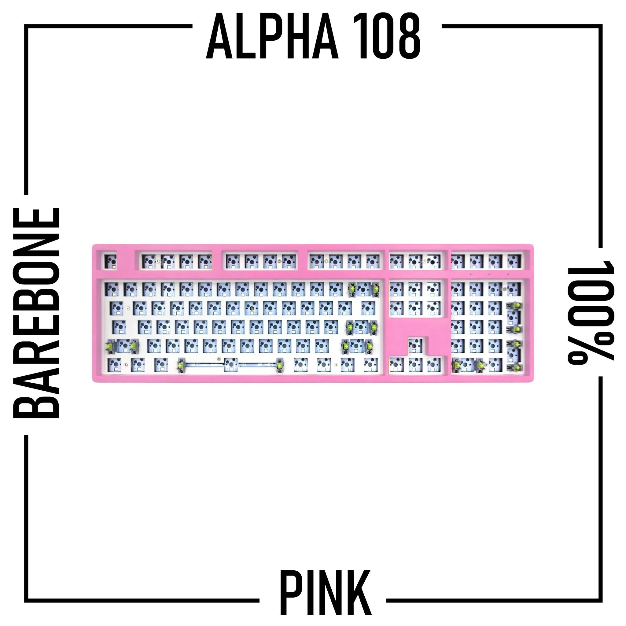 Alpha 108 - 100% Wireless Mechanical Keyboard Barebone Kit