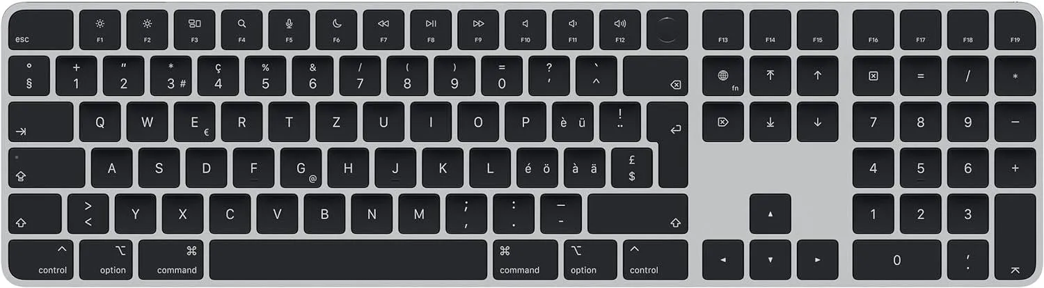 Apple Magic Keyboard with Touch ID & Numeric Keypad Swiss Black A2520 - MMMR3SM/A