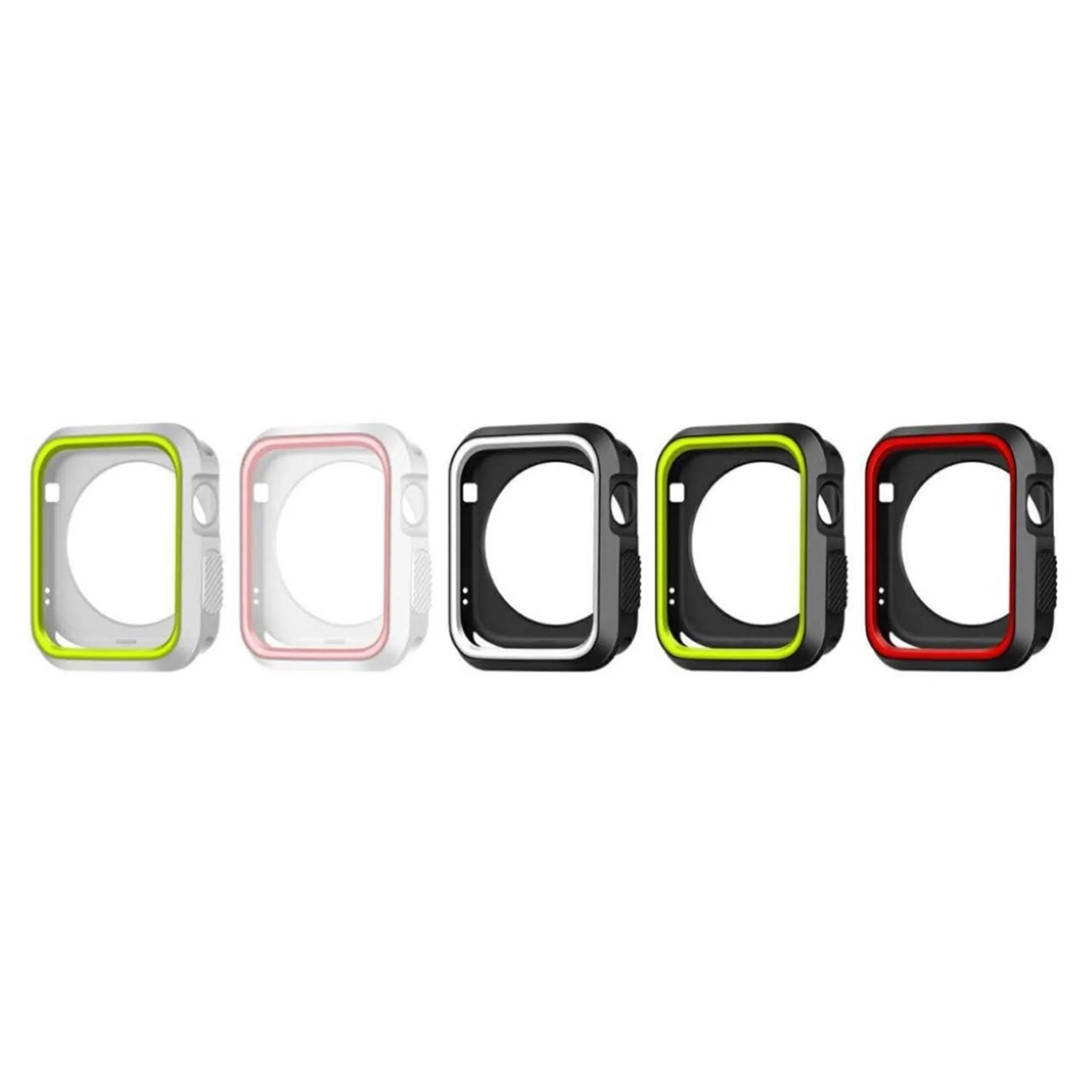 Apple Watch 38mm double color soft silicone case - Black   Green