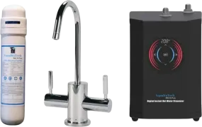 AquaNuTech Digital Instant Hot Water Dispenser with Contemporary Hot/Cold Faucet & Filtration New