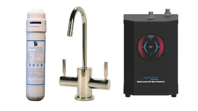 AquaNuTech Digital Instant Hot Water Dispenser with Contemporary Hot/Cold Faucet & Filtration New