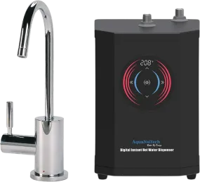 AquaNuTech Digital Instant Hot Water Dispenser with Hot Only Contemporary C-Spout Faucet New