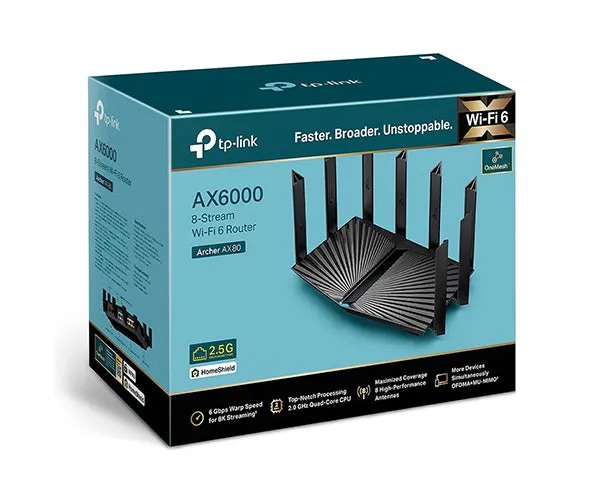 Archer AX6000 8-Stream Wi-Fi 6 Router with 2.5G Port