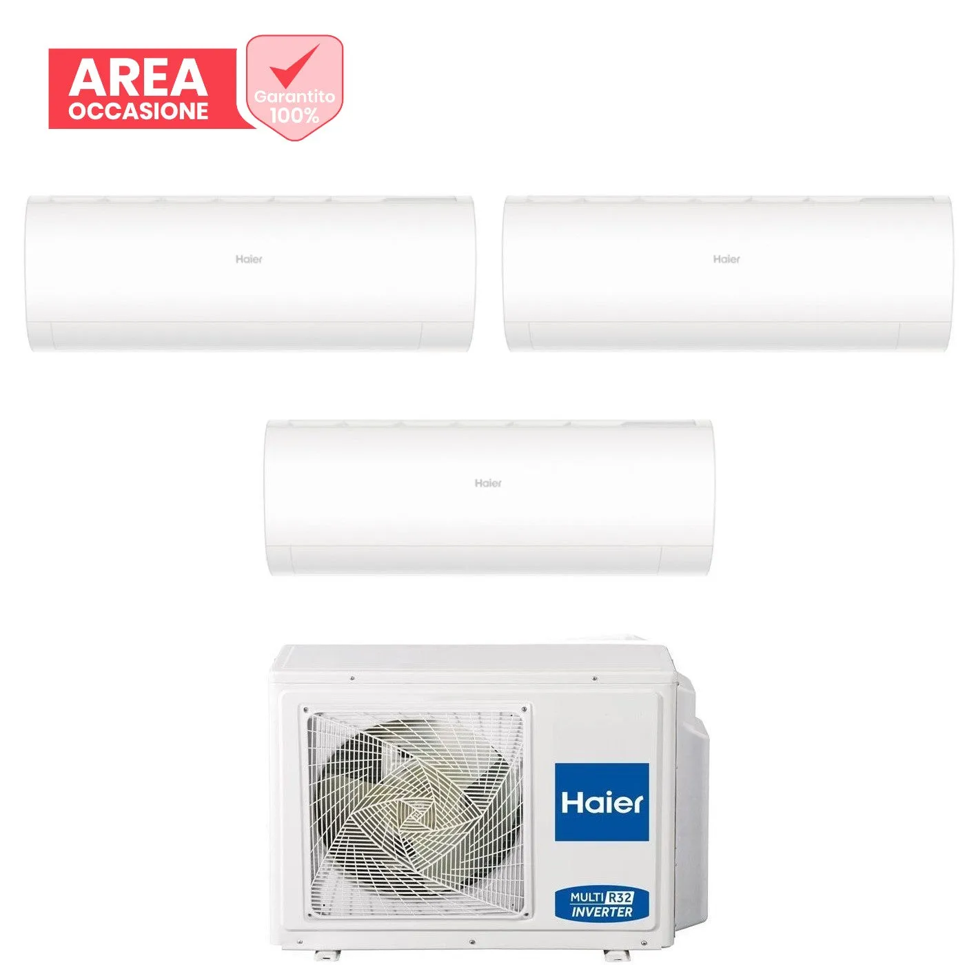 AREA OCCASIONE Climatizzatore Condizionatore Haier Trial Split Inverter serie PEARL 9 9 12 con 3U55S2SR3FA R-32 Wi-Fi Integrato 9000 9000 12000