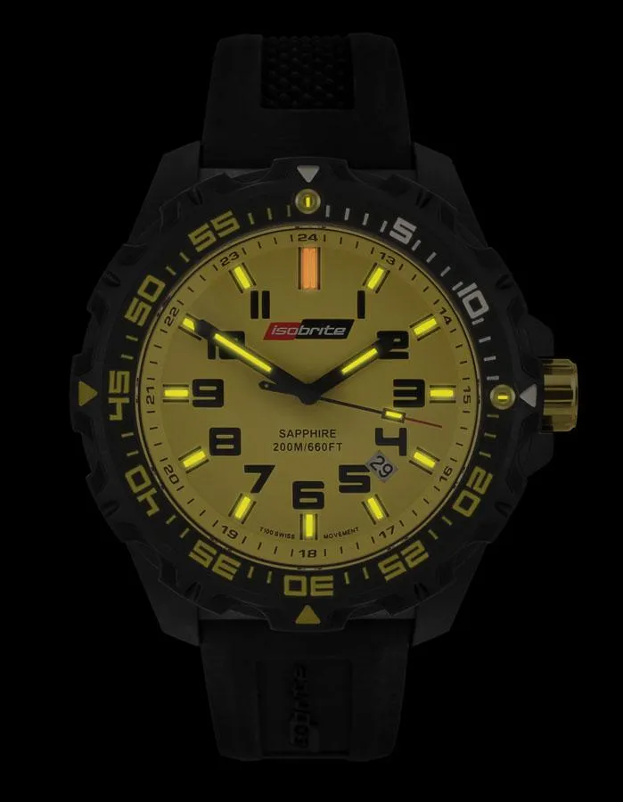 ArmourLite IsoBrite Valor Series - Yellow Dial & T100 Tritium - Silicone Strap