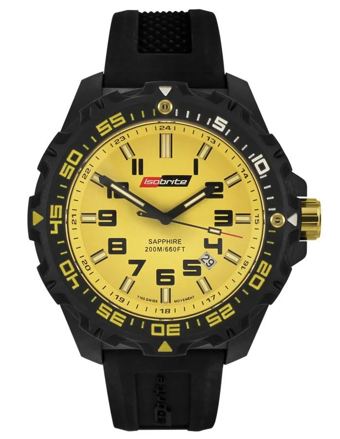 ArmourLite IsoBrite Valor Series - Yellow Dial & T100 Tritium - Silicone Strap