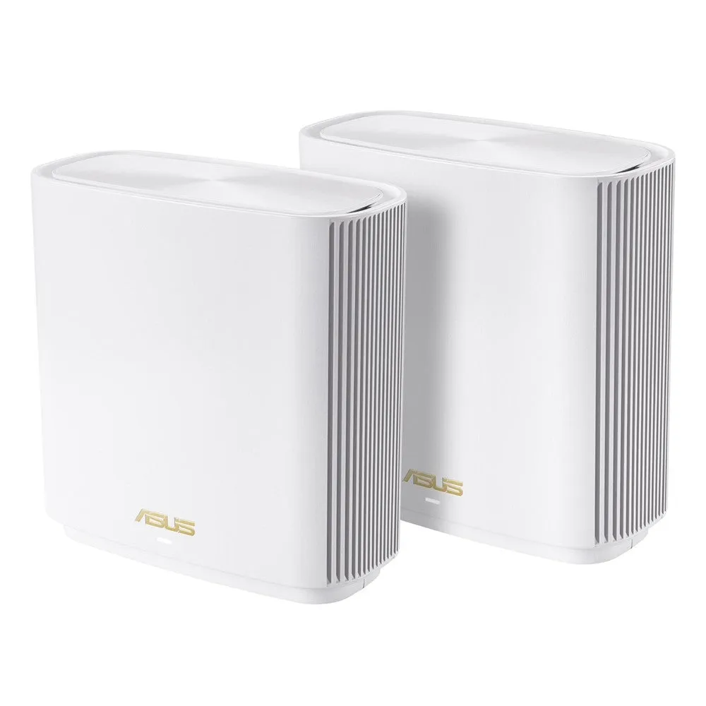 ASUS ZenWifi AX (XT8) Whole-Home Tri-band Router, Mesh System with WiFi 6, White, 2 Pack