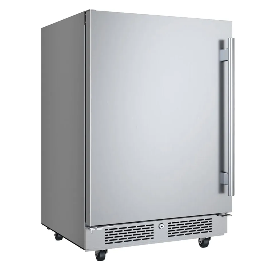 Avallon AFR242SSODLH 24" Wide 5.66 Cu. Ft. Built-In Compact Outdoor Refrigerator in Stainless Steel