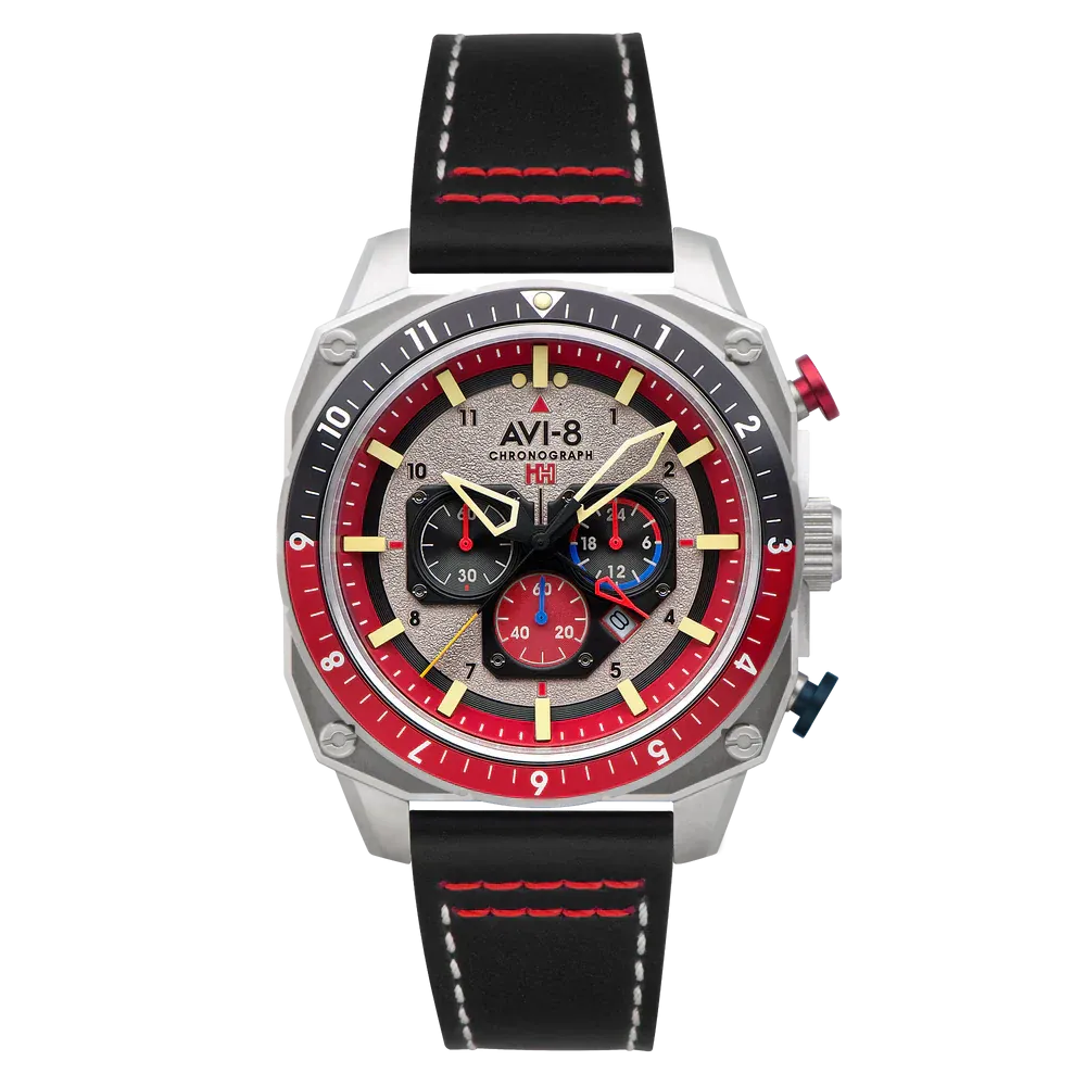 AVI-8 Hawker Hunter Atlas Men's Red Watch AV-4100-03