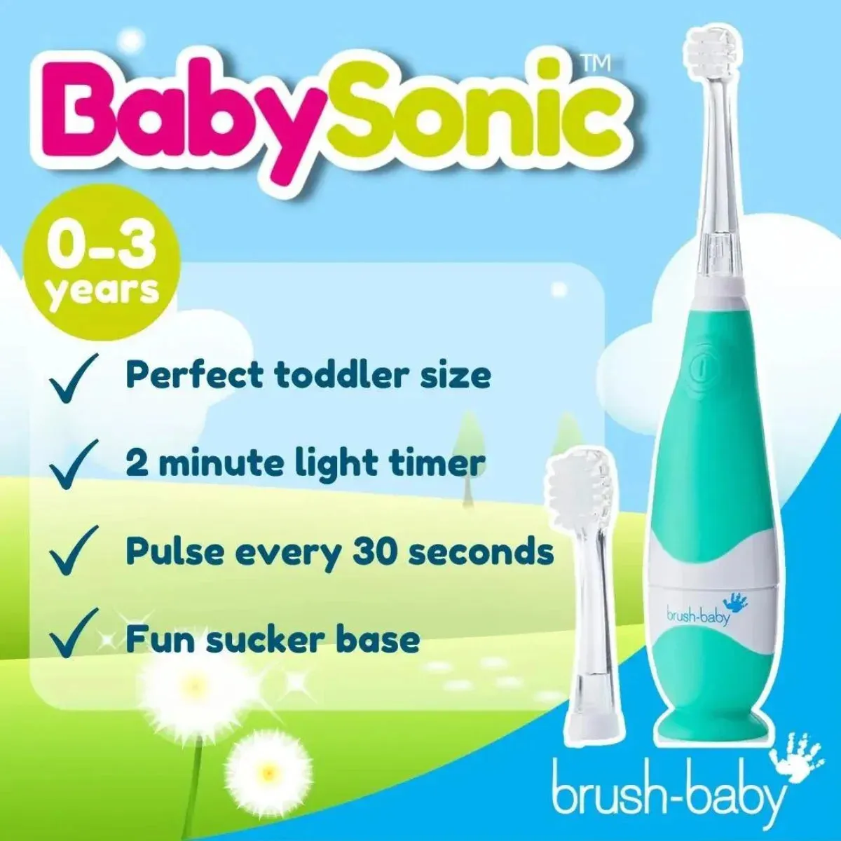 BabySonic® Teal Electric Toothbrush for Toddlers