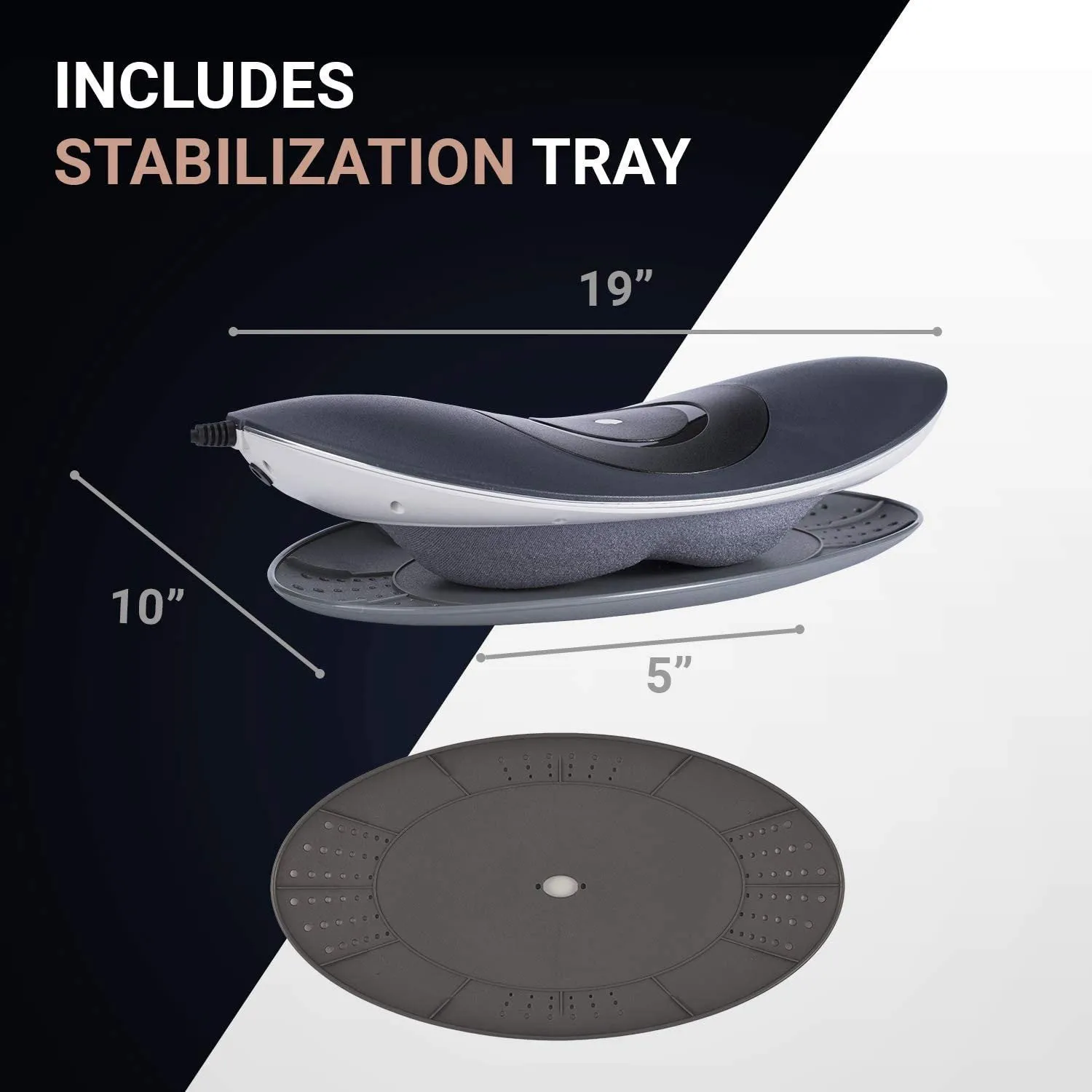 Back Pain Relief-Low Back Stretcher with Vibration Massage, Infrared Heat, and Air Pressure Spinal Decompression