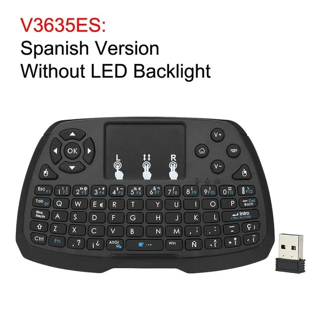 Backlit 2.4GHz Wireless Keyboard Touchpad Mouse Handheld Remote Control 4 Colors Backlight for Android TV BOX Smart TV PC Laptop