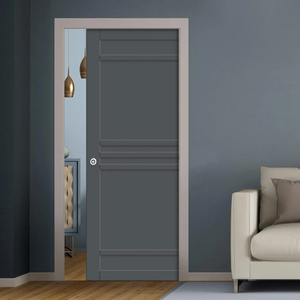 Bespoke Handmade Eco-Urban® Colorado 6 Panel Single Evokit Pocket Door DD6436 - Colour Options