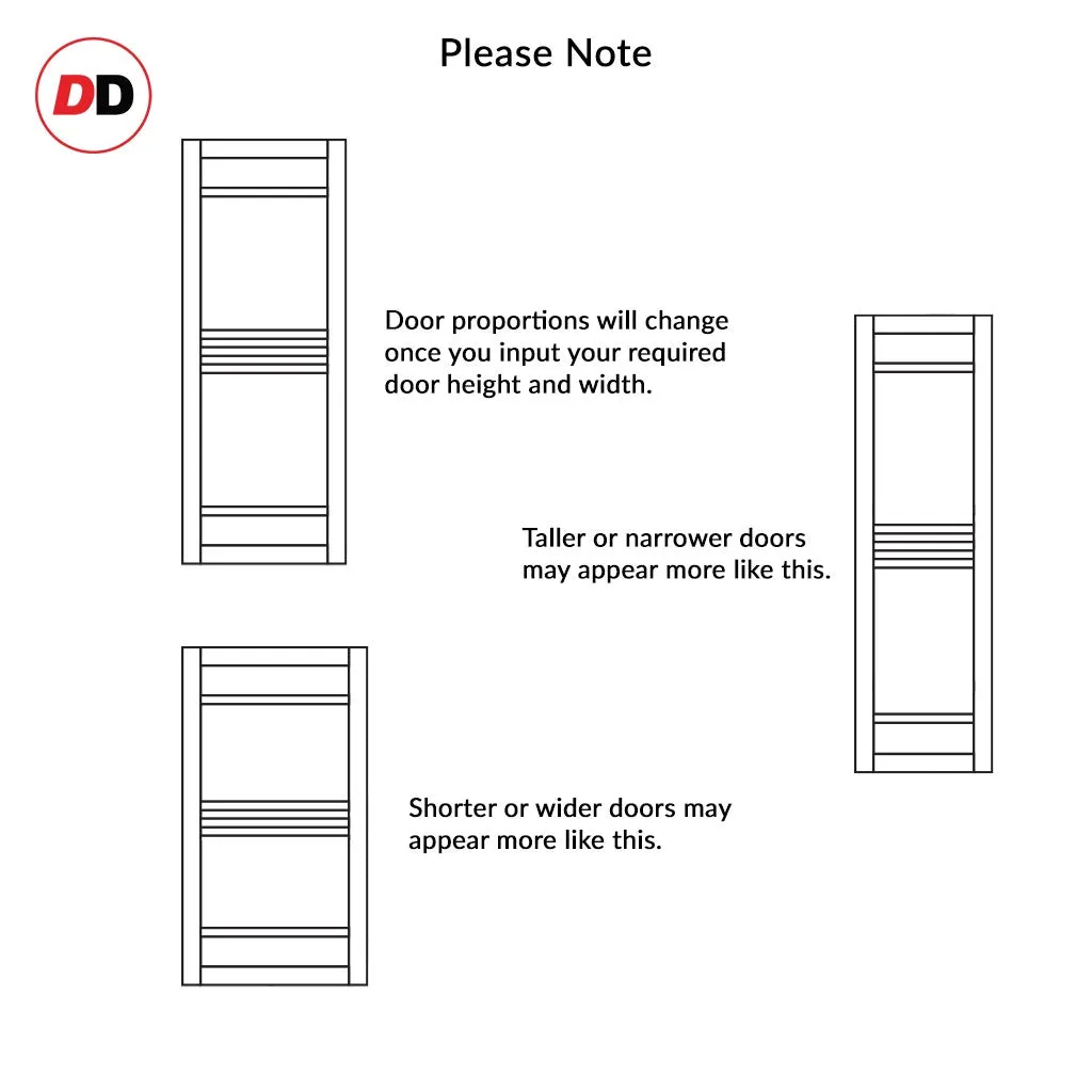 Bespoke Handmade Eco-Urban® Colorado 6 Panel Single Evokit Pocket Door DD6436 - Colour Options