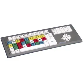 BigKeys LX Large Key Keyboard with Multi Coloured Keys and Upper Case QWERTY Layout