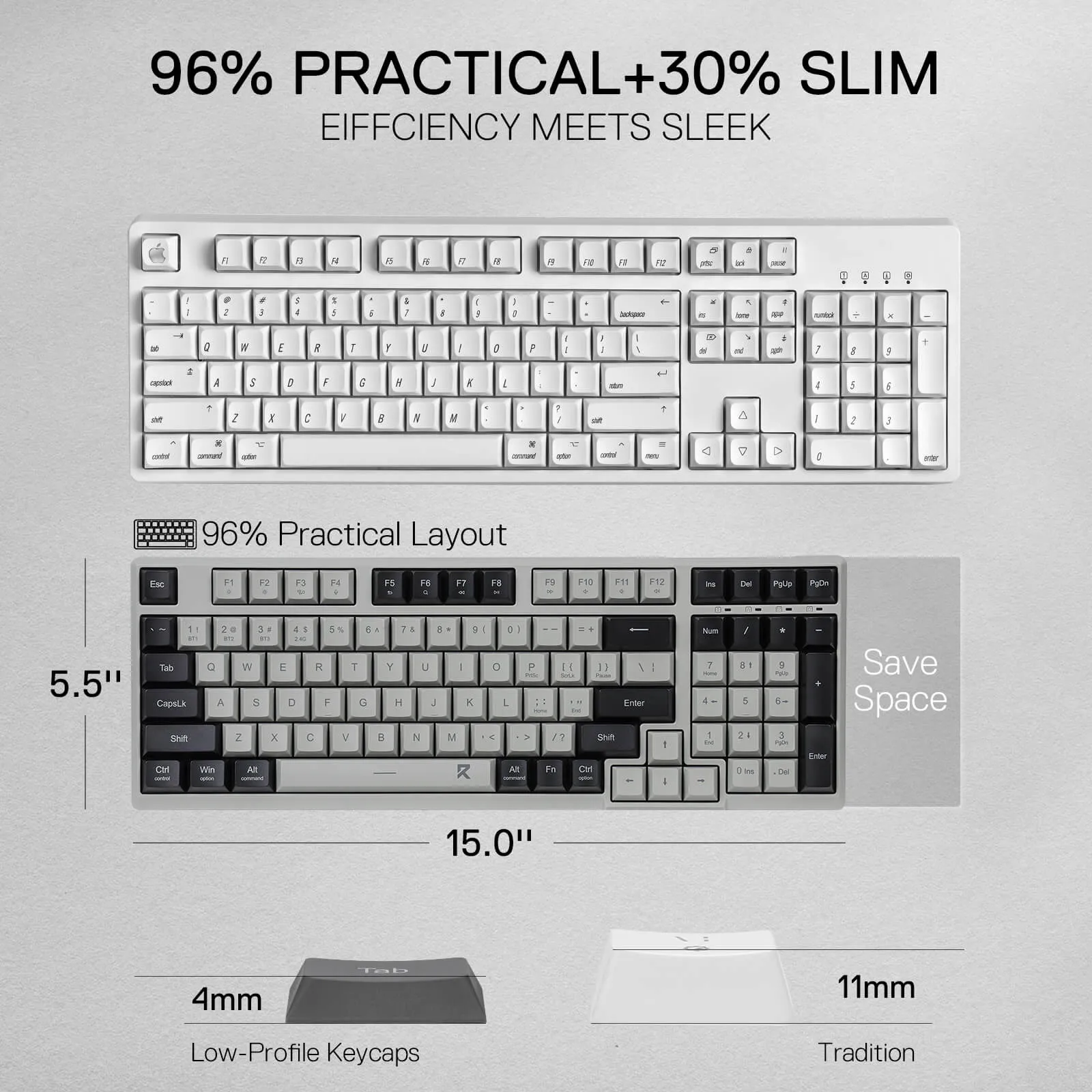 BK7114 Scissor Mechanism Slim Wireless Keyboard