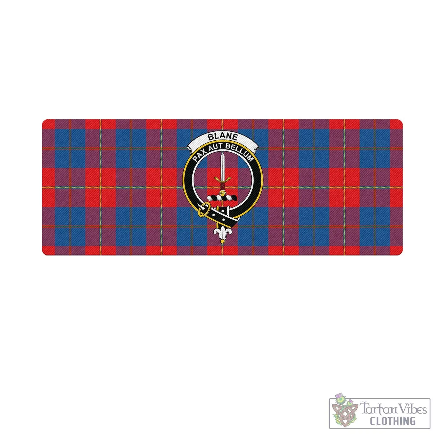 Blane Tartan Mouse Pad with Family Crest