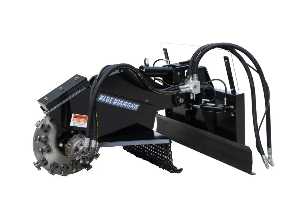 BLUE DIAMOND swing arm stump grinder for skid steer