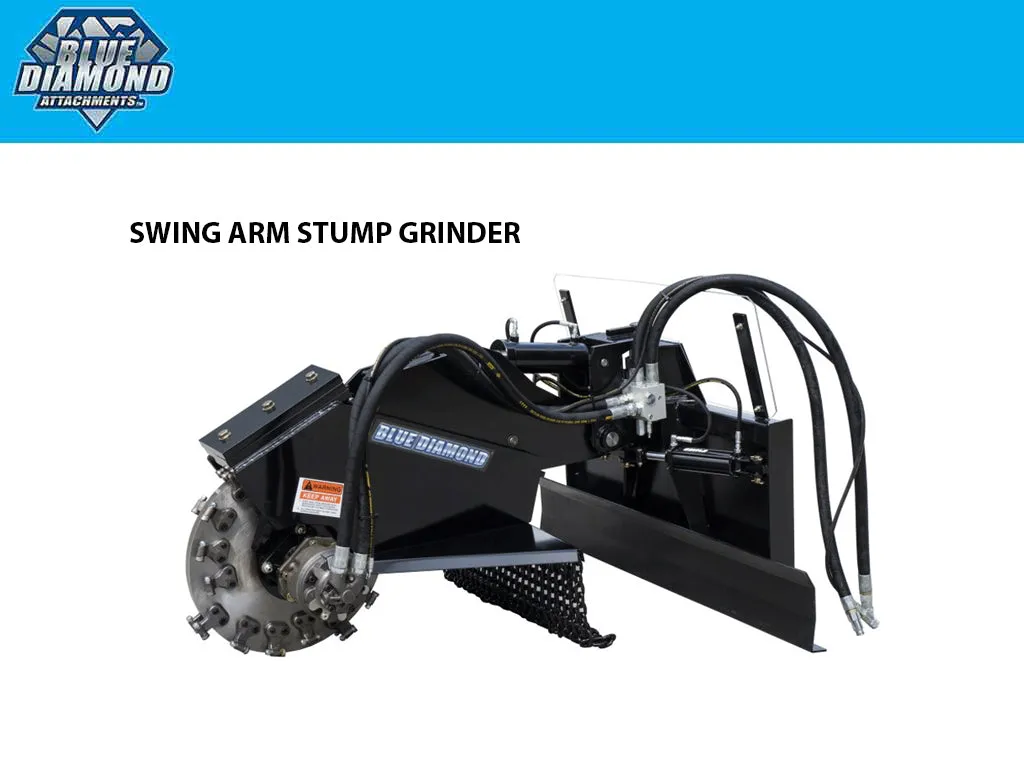 BLUE DIAMOND swing arm stump grinder for skid steer