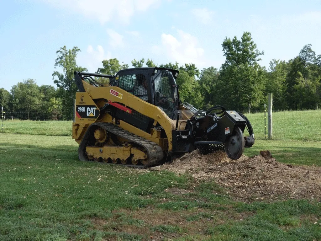 BLUE DIAMOND swing arm stump grinder for skid steer