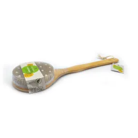 Boar Bristle & Rubber Massager with Lotus Wooden Handle