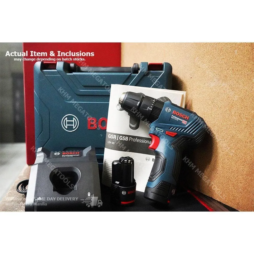 Bosch GSB 12V-30 Cordless Brushless Impact Drill - Driver 10mm (3/8") 12V